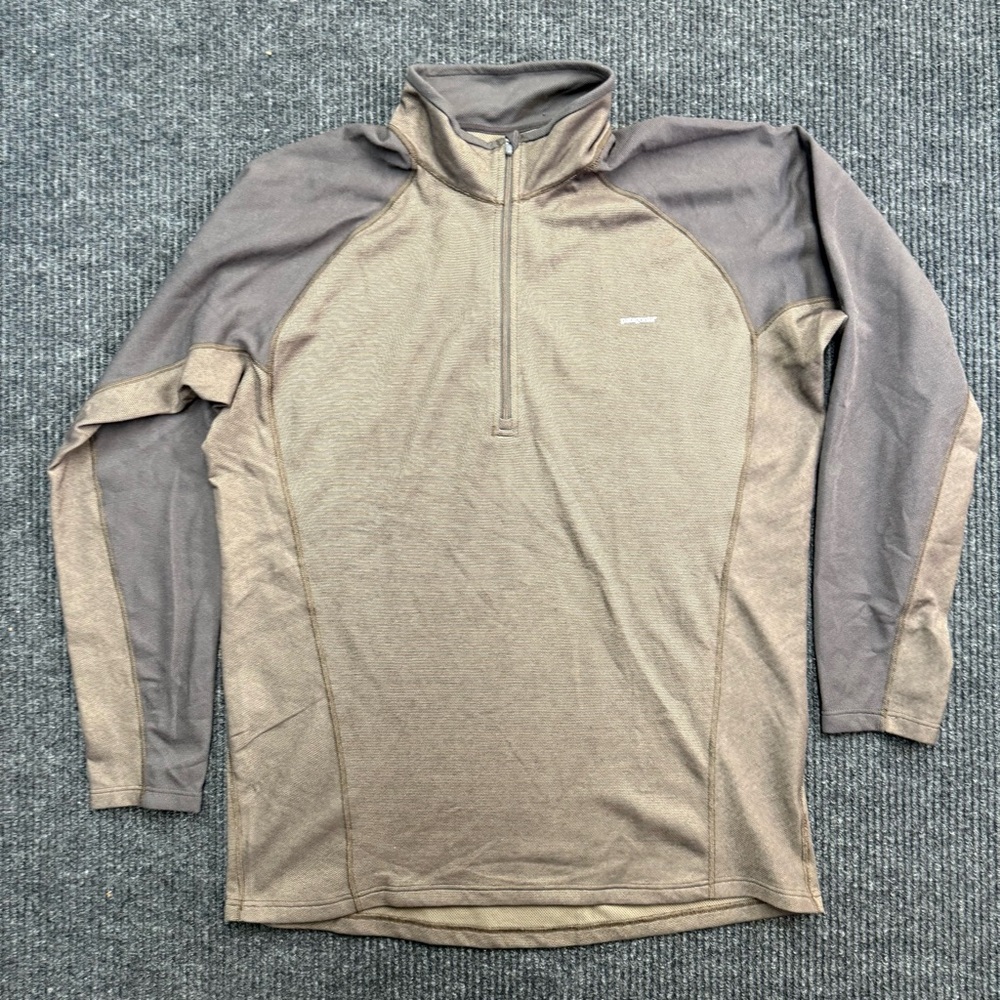 Patagonia Capilene Men’s XL Brown 1/4 Zip Performance Base Layer
